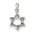 Antiqued Star of David Charm in Sterling Silver