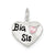 Big Sis CZ Heart Charm in Sterling Silver