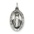 Antiqued Miraculous Medal; Charm in Sterling Silver