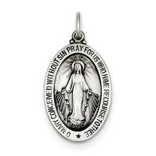 Sterling Silver Antiqued Miraculous Medal; Charm hide-image