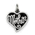 Antique Mother Heart Charm in Sterling Silver