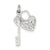 Heart & Key Charm in Sterling Silver