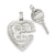 Heart and Key Charm in Sterling Silver