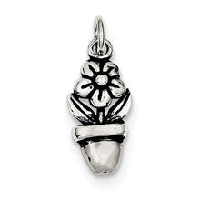 Sterling Silver Antique Flower in a Pot Charm hide-image