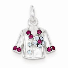 Sterling Silver Crystal Jacket Charm hide-image