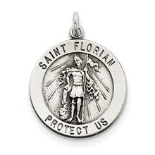 Sterling Silver Saint Florian Medal; Charm hide-image