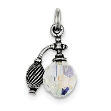 Sterling Silver Antiqued Perfume Bottle Charm hide-image