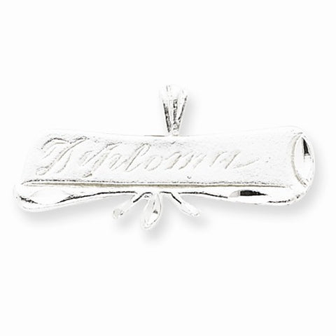 Sterling Silver Polish & Antique Diploma Pendant, Pendants for Necklace