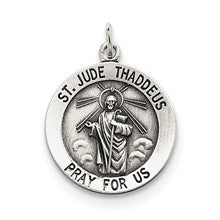 Sterling Silver St. Jude Thaddeus Medal; Charm hide-image