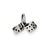 Antique Dice Charm in Sterling Silver