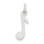 Music Note Charm in Sterling Silver