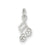 Music Note Charm in Sterling Silver