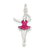 Sterling Silver Pink Enameled Ballerina Charm hide-image