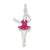 Pink Enameled Ballerina Charm in Sterling Silver