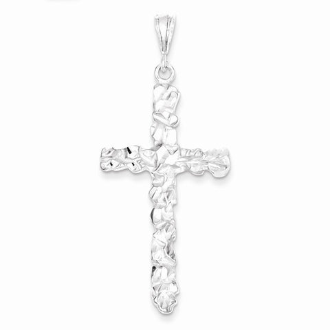 Sterling Silver Diamond -Cut Cross pendant, Stylish Pendants for Necklace