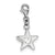 April CZ Birthstone Star Charm in Sterling Silver