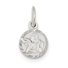 Sterling Silver D/C Cherub Disk Charm hide-image