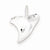 Sterling Silver Diamond Cut Shark Tooth Pendant, Pendants for Necklace