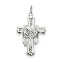 Sterling Silver Draped Cross Charm hide-image