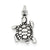 Antique Turtle Charm in Sterling Silver