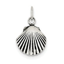 Sterling Silver Antiqued Sea Shell Charm hide-image