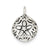 Antiqued Sand Dollar Charm in Sterling Silver