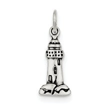 Sterling Silver Antiqued Lighthouse Charm hide-image