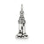 Antiqued Lighthouse Charm in Sterling Silver