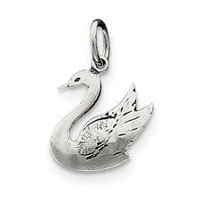 Sterling Silver Antiqued Swan Charm hide-image