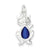 Sterling Silver Dark Blue Cat's Eye Cat Charm hide-image