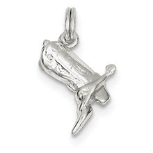 Sterling Silver Cowboy Boot Charm hide-image