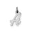 Small Script Initial A Charm in Sterling Silver