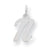 Sterling Silver Small Script Initial N Charm hide-image