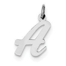 Sterling Silver Medium Script Initial A Charm hide-image