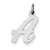 Sterling Silver Medium Script Initial A Charm hide-image