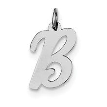 Sterling Silver Medium Script Initial B Charm hide-image