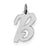 Sterling Silver Medium Script Initial B Charm hide-image