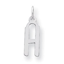 Sterling Silver Medium Slanted Block Initial H Charm hide-image