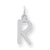 Sterling Silver Medium Slanted Block Initial R Charm hide-image