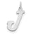 Sterling Silver Large Script Initial J Charm hide-image