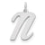 Sterling Silver Large Script Initial N Charm hide-image