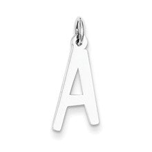 Sterling Silver Large Slanted Block Initial A Charm hide-image