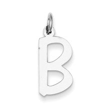 Sterling Silver Large Slanted Block Initial B Charm hide-image