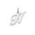 Small Fancy Script Initial H Charm in Sterling Silver