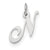 Sterling Silver Small Fancy Script Initial N Charm hide-image