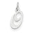 Sterling Silver Small Fancy Script Initial O Charm hide-image