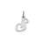 Small Fancy Script Initial S Charm in Sterling Silver