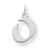 Sterling Silver Small Artisan Block Initial O Charm hide-image