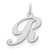 Sterling Silver Medium Fancy Script Initial R Charm hide-image