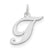 Sterling Silver Medium Fancy Script Initial T Charm hide-image